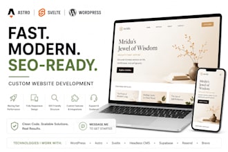 build a blazing fast astro, svelte or wordpress website