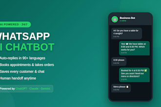 create an ai whatsapp chatbot with smart auto reply