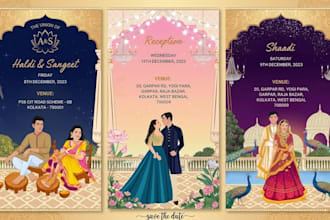 design an elegant united states wedding invite ecard for you