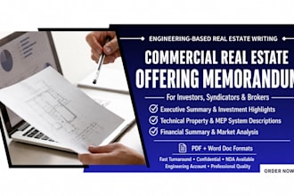 do commercial real estate offering memorandum for investors
