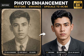enhance, sharpen and upscale blurry photos professionally