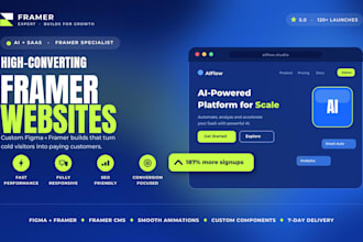 build a responsive framer website for saas and tech companies