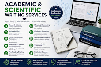 provide academic writing, editing, and manuscript formatting services