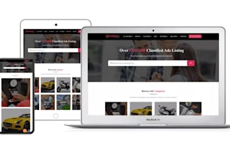 develop classified ads marketplace website and app with multiple categories