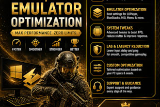 professionally optimize ldplayer, bluestacks, msi, and gameloop