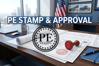 pe stamp architectural civil drawings for ga tx ca wa approval