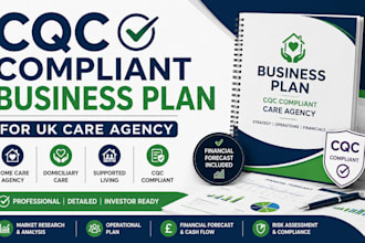 create cqc compliant homecare business plan for UK care agency