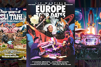 design music concert poster, festival event flyer,tour promo