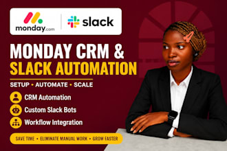 setup monday com CRM slack google calendar