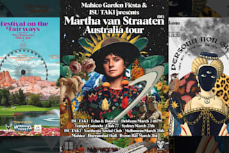 design music concert poster, festival event flyer,tour promo
