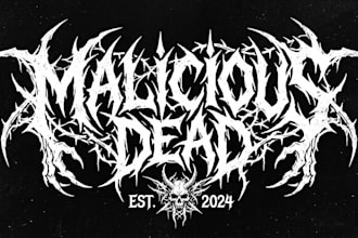 custom death metal, metalcore with texture and chrome effect