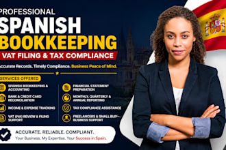 do spanish bookkeeping, vat filing and tax compliance for freelancers, business