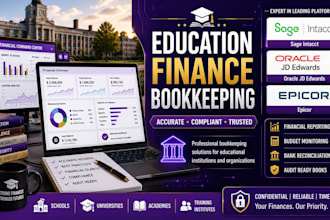 do education finance bookkeeping with epicor, oracle jd edwards and sage intacct