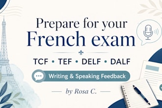 correct your french writing and speaking for tcf, tef, delf, dalf