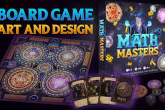 draw board game design, card game art and trading card illustration