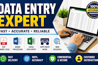 be your reliable data entry expert