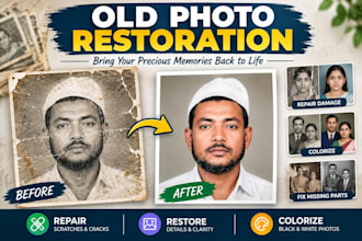 restore old photos and repair damaged photos