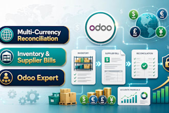 reconcile multi currency inventory and supplier bills in odoo
