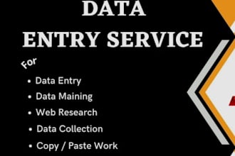 fast and accurate data entry and typing work
