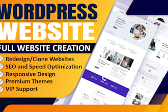 design premium wordpress website, develop custom wordpress website