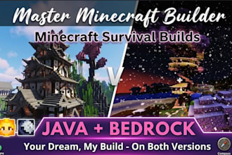 build survival or creative minecraft builds maps and custom models