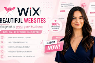 design or redesign wix website, develop wix landing page, wix studio website