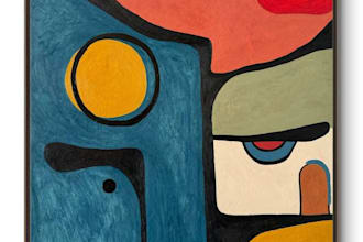 create abstract painting and still life digital artwork