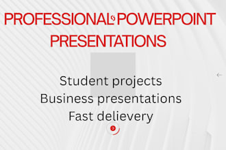 design modern powerpoint presentations for students and business