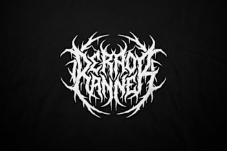 custom death metal, metalcore with texture and chrome effect