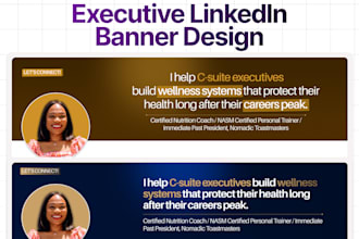 design a modern linkedin banner for executive coaches