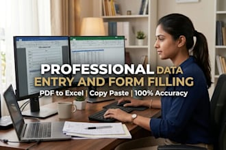 do professional healthcare data entry and form filling tasks