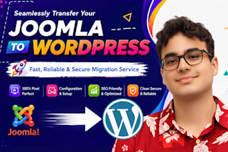 migrate joomla website to wordpress with full design