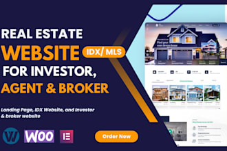 build real estate agent, realtor, and investor website with idx mls integration