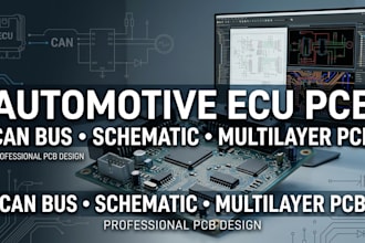 design automotive ecu, can bus pcb, schematic and multilayer pcb