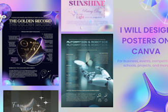design a professional and eye catching canva poster