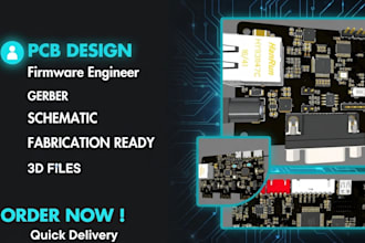 design pcb circuit, pcb design, pcb schematic, fabrication gerber and bom