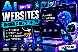 design and develop a modern ai website,and chatbot integrated