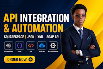 integrate apis, automate squarespace, fix or develop ,json, xml, and soap api