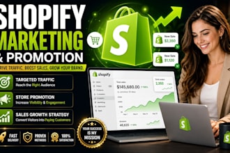 do shopify marketing and promote your shopify store for sales growth