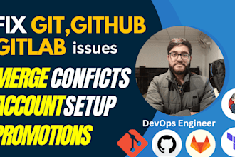 fix git,github and gitlab issues version control,merge error
