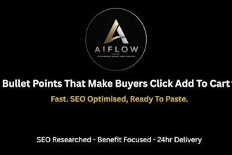 write conversion focused bullet points for your products