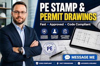 provide licensed architect pe stamp and permit drawings for ca tx fl ny az US