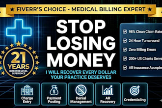 do medical billing, payment posting, denial handling