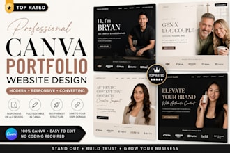redesign design stunning ugc canva portfolio website landing page design