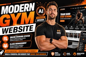 design a fitness gym or personal trainer website with booking