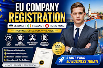 register your eu company with nominee director in estonia ireland