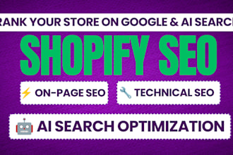 do complete shopify SEO optimization for ecommerce growth