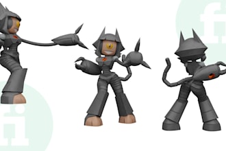 design and model custom 3d game characters