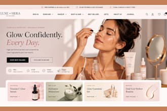 build skincare shopify store beauty store skincare website beauty website