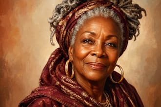 draw beautiful african american character illustration